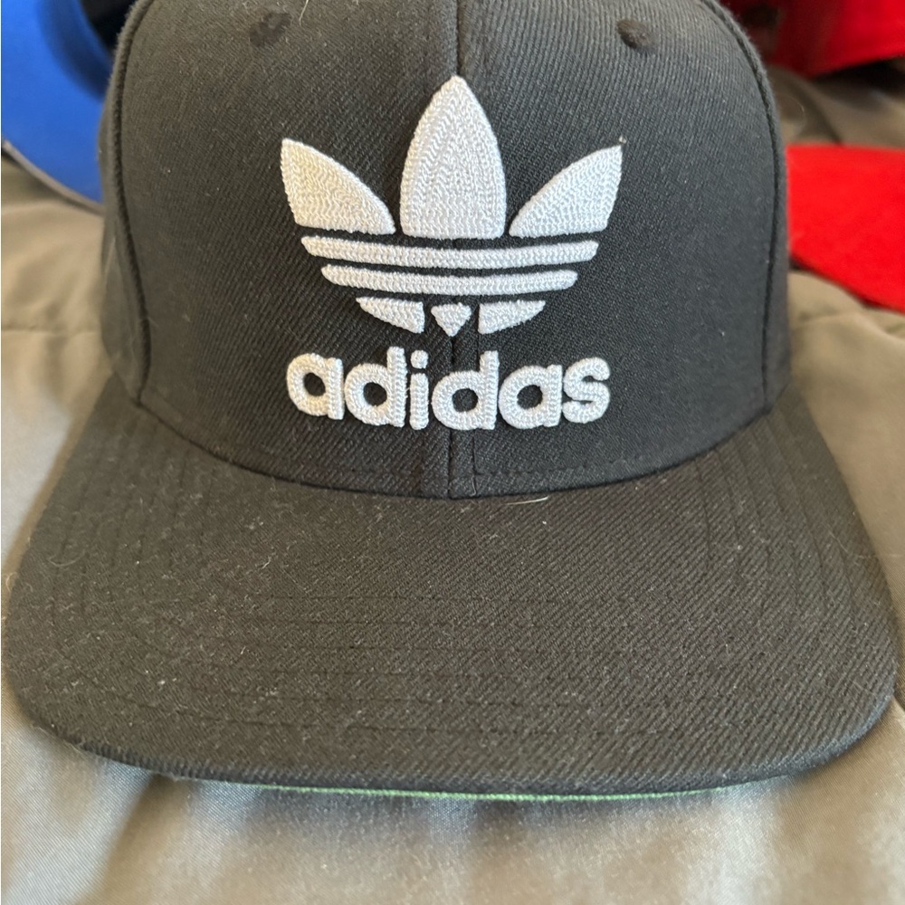 Adidas Black Hat with White Trefoil Logo